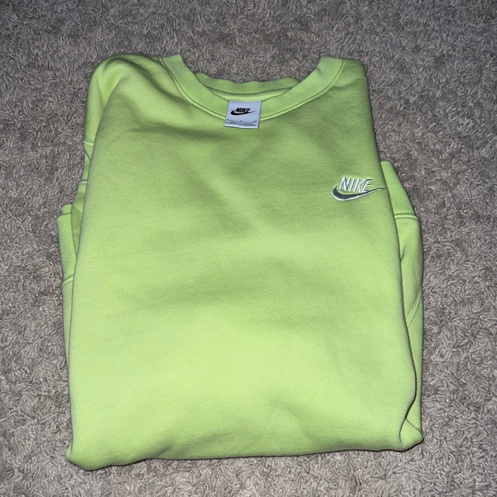 Nike neon yellow-ish mens (fits a woman) crewneck
